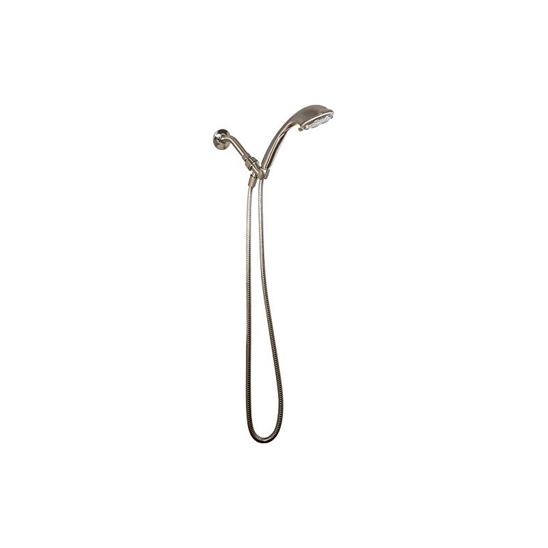 6-Spray 4 in. Wall Mount Handheld Shower Head in Brushed