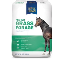 Triple Crown Grass Forage, Horse Hay, Horse Feed, Food for Horses, Horse Grass Forage, 40 lbs