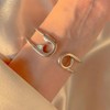 Izpack Safety Pin Cuff Bracelet for Women Sterling Silver Plated