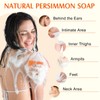 2PCS Persimmon Soap for Odour Body, Deep Cleansing & Moisturising