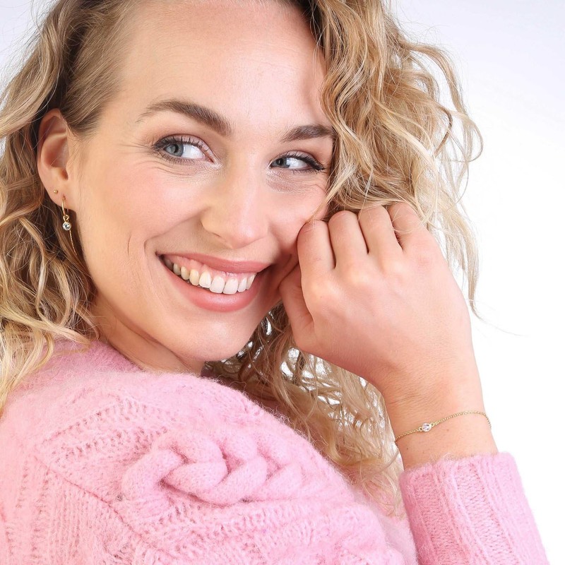 Lucardi - Damen Armband mit Armreif und Plattierung - Schmuck