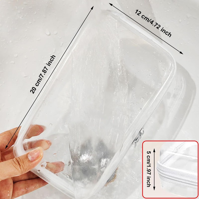 3 Bolsas Organizadoras Transparentes, ​bolsa Dura con Cierre Transparente, la
