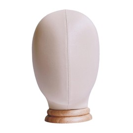 kokiya Mannequin Head Model Hats Wig Display Stand with Wood Base for Home Salon and Travel