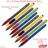 rorito 10 x 0.7mm Tip Niceo BLUE Retractable Ballpoint Pens