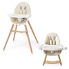 HONEY JOY Baby High Chair, Eat & Grow Beech Wooden