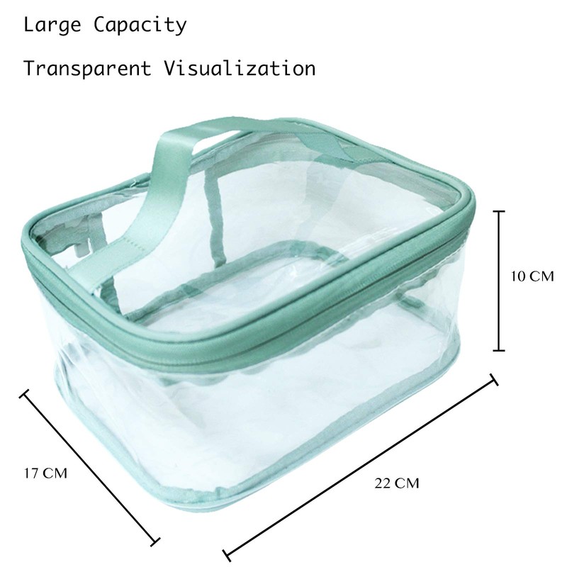 ANEMEL Toiletry Bag Makeup Cosmetic Clear Bag Portable Waterproof Transparent