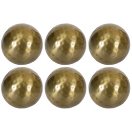 Sweet Summer Living Decorative Balls, Orbs, Spheres Set of 6 Pieces 2.75 inch Bowl/Vase Filler Antique Brass
