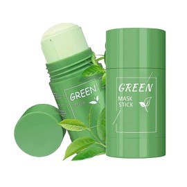 2 Pack Green Mask Stick, Green Mask Clay Stick, Deep Cleansing Smearing,Hautpflege, Ölkontrolle, feuchtigkeitsspendende grüne Tee -Gesichtsmaske