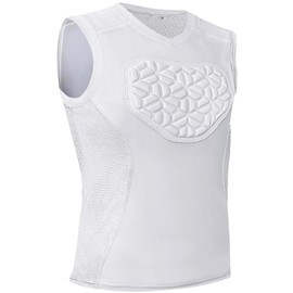 MK MOSSE KARNE Youth Kids Baseball Chest Protector Padded Compression Shirt Football Softball Lacrosse Heart Sternum Guard