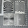 Www.AmericanDreamCustompaint.com Airbrush Stencils Vinyl 4X 3D EFFECTS SPIRALS 6” 4pcs
