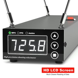 Franc Moody Ballistic Precision Chronograph, Velocity Meter with FPS/MPS Joules Readings, Slingshot Airsoft Bullet Bow Table Tennis Badminton Arrow Speed Tester