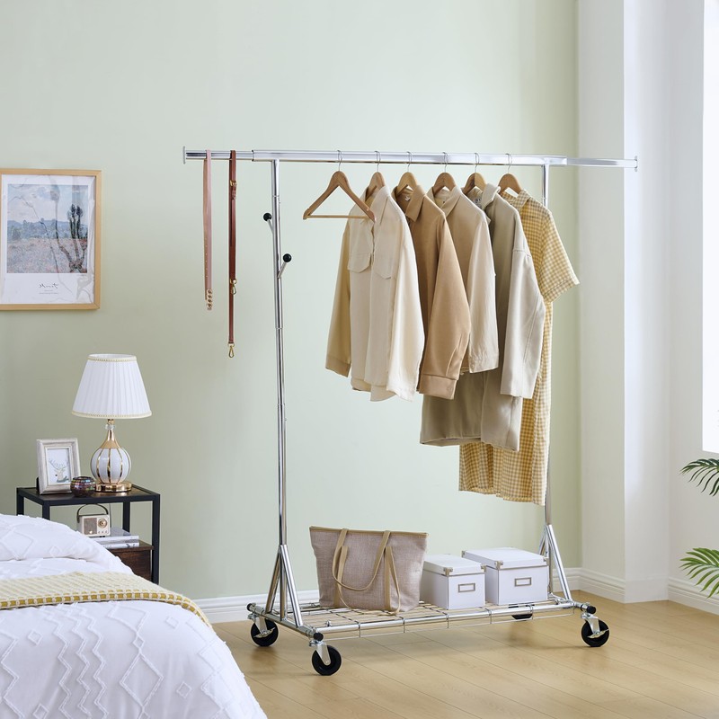Weehom Clothes Rack Heavy Duty Clothing Rack, Rolling Clothes Racks