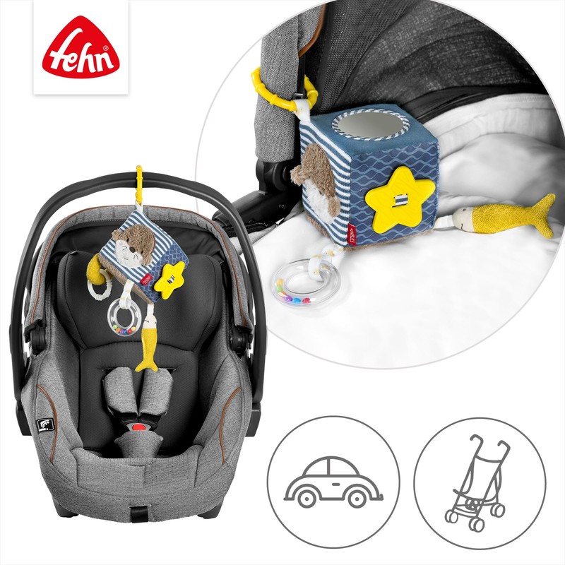 Fehn Otter Activity Cube - Motor Skills Toy with Hanging