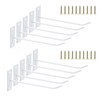 MY MIRONEY 10PCS 5.51" White Board Mounted Hook Heavy Duty