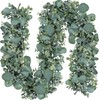 LOMOHOO 2Pcs Greenery Garland Artificial Eucalyptus Leaves Garland 5.7Ft Faux