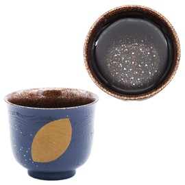 Kasyou Studio Huasho Koubou Urushi Kinko Cup Blue Moon (Gold), Boar Mouth, Gift, Made in Japan