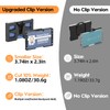 Horizontal Badge Holder - Durable Polycarbonate ID/Credit Holder with Metal