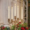 FPOO 8PCS Flameless Flickering Taper Candles with 2 Remote Control