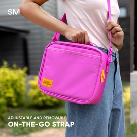 Simple Modern Hadley with Shoulder Strap | Lunch Box for Kids, Teens, and Adults | Insulated Bag for Girls, Boys, Women, Men | Meal Containers with Exterior and Interior Pockets | Purple Tie Dye