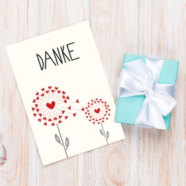 Pack of 10 Premium Thank You Cards (Folding Cards) with Envelopes, Thank You, Cards, Thank You Cards, Wedding, Birth, Baby, Christening, Farewell, Birthday, Anniversary