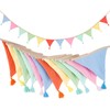 G2PLUS Fabric Bunting with Tassels, Fabric Bunting for Children's Room,