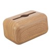 Tissue Box Cover Wood Grain Easy Refill Rectangular Stylish Elegant