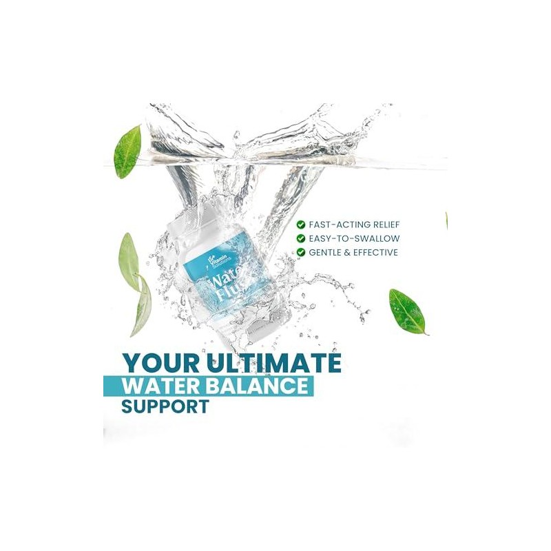 Water Flush - Diuretic Debloating Water Pills - 60 Capsules