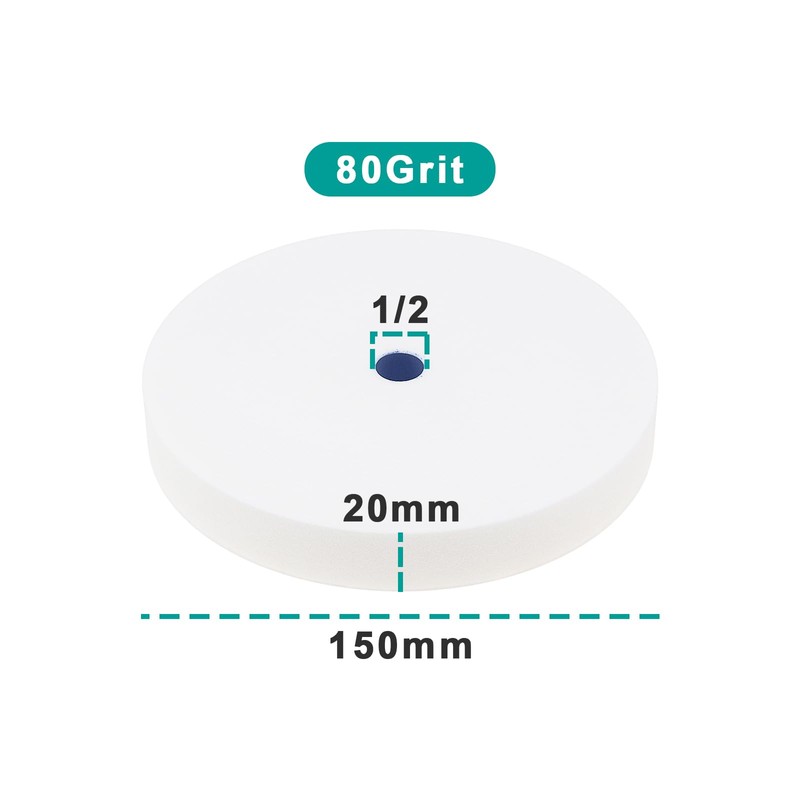 LT Easiyl 150mm White Corundum Flat Grinding Wheel, 1/2" Arbor,
