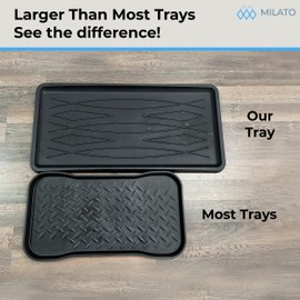 Milato Shoes Carpet/Boots Tray – Large Entrance, Mud Room Carpet or Garage Mat – 18 x 36 in (2Pack)