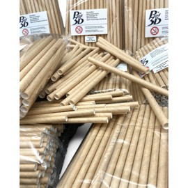 Nesting Tubes for Solitaire Bees - Pack of 300 Nesting Sleeves for Wall & Wild Bees, 145 mm Long, 6 mm and 8 mm Diameter.