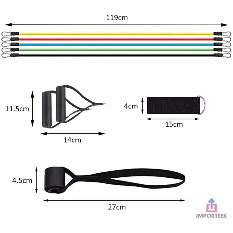 Importeek Bandas Ligas Resistencia Elastica Ejercicio Fitness Gimnasio