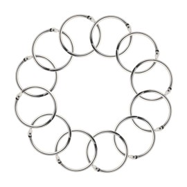 Book Rings, Pack of 50 Metal Book Binder Rings Binder Rings for Loose Sheets Book Paper Index Cards DIY Craft Scrapbook Photo Albums Silver 30 mm