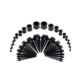 36PC Ear Stretching Kit 14-00G Ear Gauge Stretching Kit Gauges for Ears Stretching Kit Taper and Plugs Kit