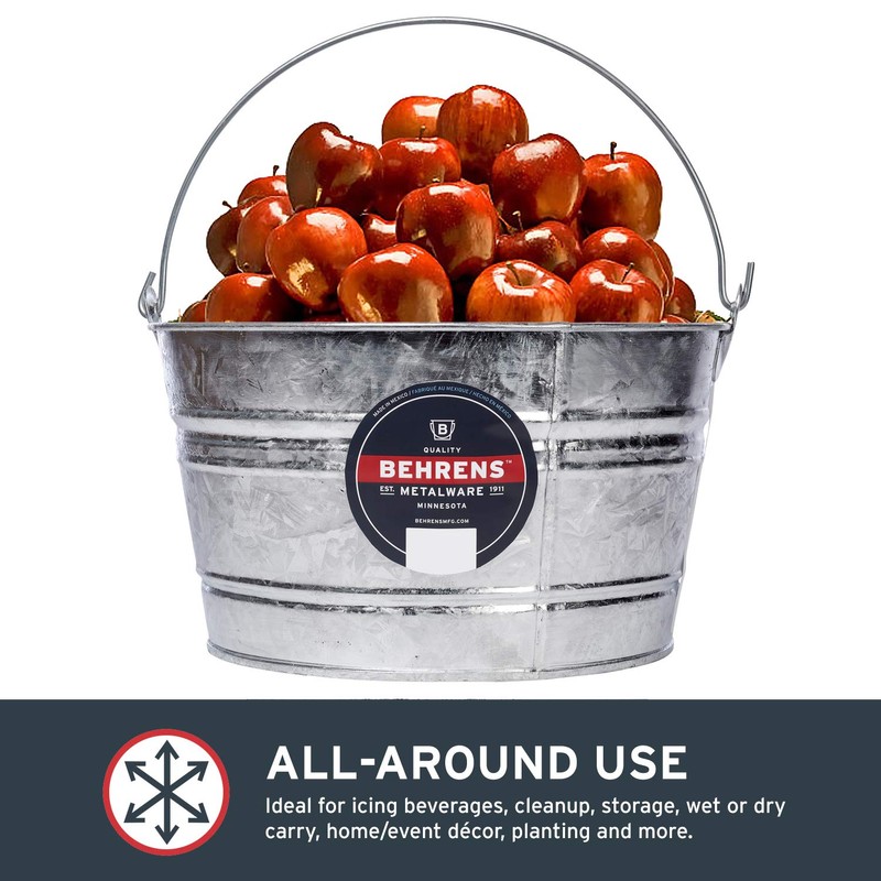 Behrens Hot-Dipped Galvanized Steel Utility Pail 4-1/4 Gallon