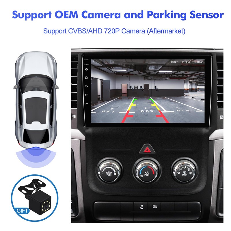 2+32G Android 13 Double Din Car Stereo for Dodge RAM
