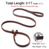 Wellbro Real Leather Slip Lead Dog Leash, Soft Adjustable Pet
