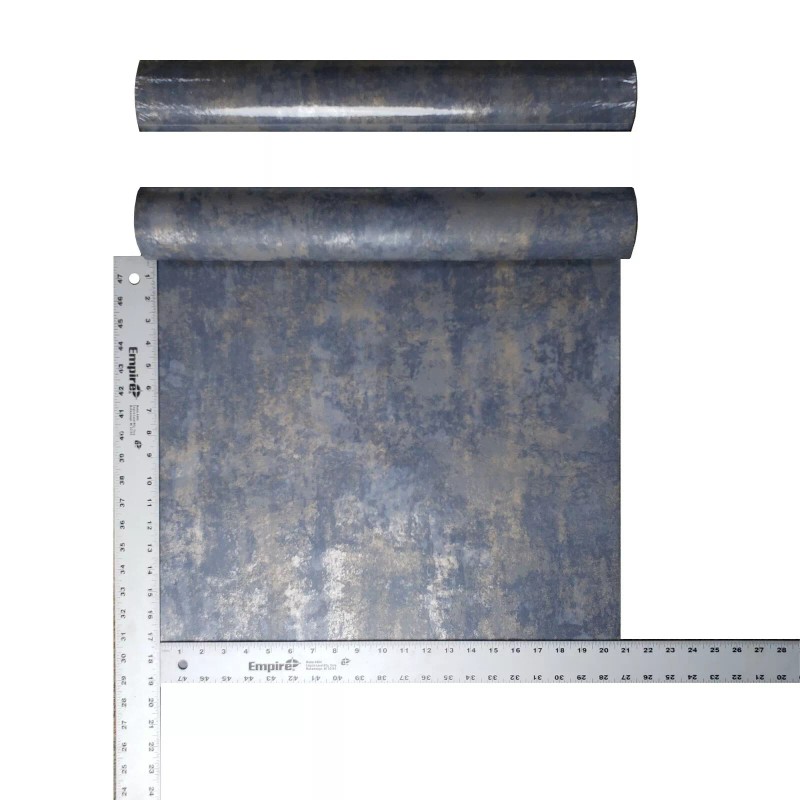 WM Wallpaper rustic navy blue gray gold Plain Textured modern