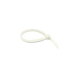 6 Inch Nylon Cable Ties, 18 Lbs. (8 Kg) Weight Limit Tensile Strength, 100 Pack Self Locking Cable Zip Ties, CableWholesale, White