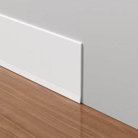Frantie Flexible Vinyl Baseboard Trim, 4 Inch Peel and Stick Baseboard Molding Trim, Rubber Wall Base Board Moulding Trim for Floor (60 Feet)