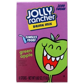 Jolly Rancher Singles-To-Go Sugar Free Green Apple Drink Mix, 6-ct (Pack of 6)