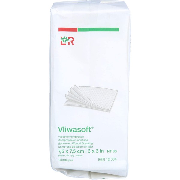 VLIWASOFT Non-Sterile Non-Woven Dressings 7.5 x 7.5 cm 6 Litres Pack of 100