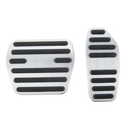 Aluminum Alloy Pedal Cover for Nissan Note New Aura E13 Series, Compatible with Accelerator and Brake Pedals, Rubber Anti-Slip, Car Interior Decoration, for AT Cars, Compatible with Models from