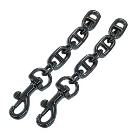 Jiozermi 2 Pcs Black Purse Strap Extender, Bag Extender Chain Purse Straps Replacement Crossbody for Women Purse Bag Handbag Crossbody Bag Decoration