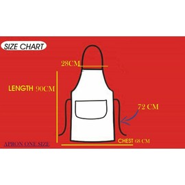 Apron With Pocket Professional Chefs Waiters- Black, ONE SIZE FITS ALL, THICK COTTON BLEND