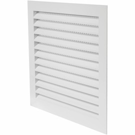 Vent Systems 12" x 12" Inch White Square Soffit Vent Cover - Air Vent Louver - Grill Cover - Built-in Screen - HVAC Vents for Outside Use, Home Office, Kitchen - Steel Grille