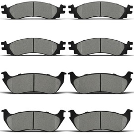 ALADICHE Pastillas de freno de cerámica delanteras y traseras compatibles con Ford Explorer 2006-2010, Ford Explorer Sport Trac, Mercury Mountaineer 2006-2010, DBP030