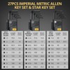 AMTOVL 27PCS Allen Key Set - Metric & SAE Wrench
