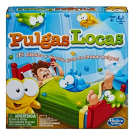 Hasbro Gaming Pulgas Locas - Juego de Mesa con 1 Tablero, 36 Piezas de Colores y 3 Pinzas para 2 o 3 Jugadores a Partir de 4 años