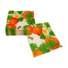 Caspari Pumpkin Chintz White Cocktail Napkins - 20 Per Package,