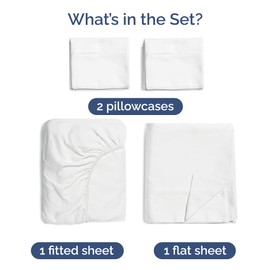 Bamboo Sheets King Size - Cooling Sheets King Size - 100% Bamboo Derived From Rayon - Deep Pocket Bamboo Sheets - Luxury King Bamboo Sheet Set - Super Soft Bamboo Sheets - King Bamboo Sheet Set, White